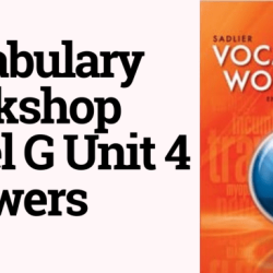 Vocabulary workshop level g unit 4