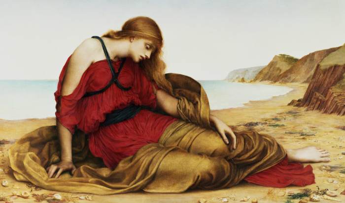 Ariadne asleep on the island of naxos