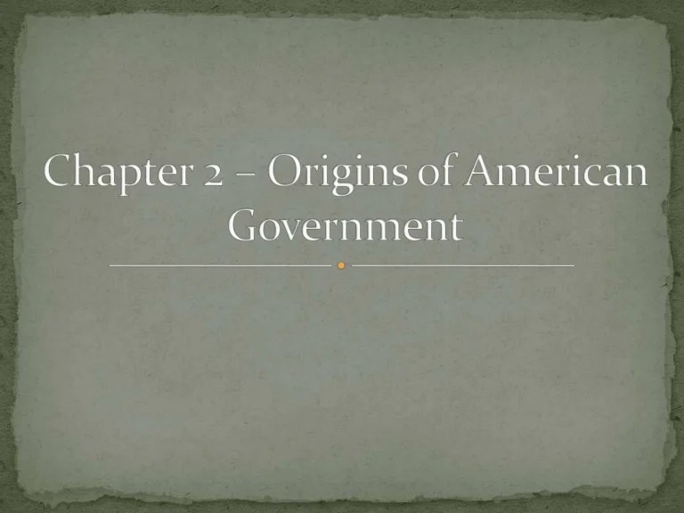 Origins of american government answers