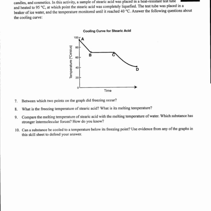 Heating cooling curves worksheet answers