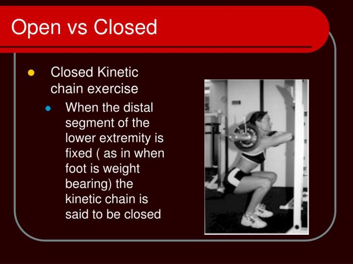 Open and closed chain exercises ppt